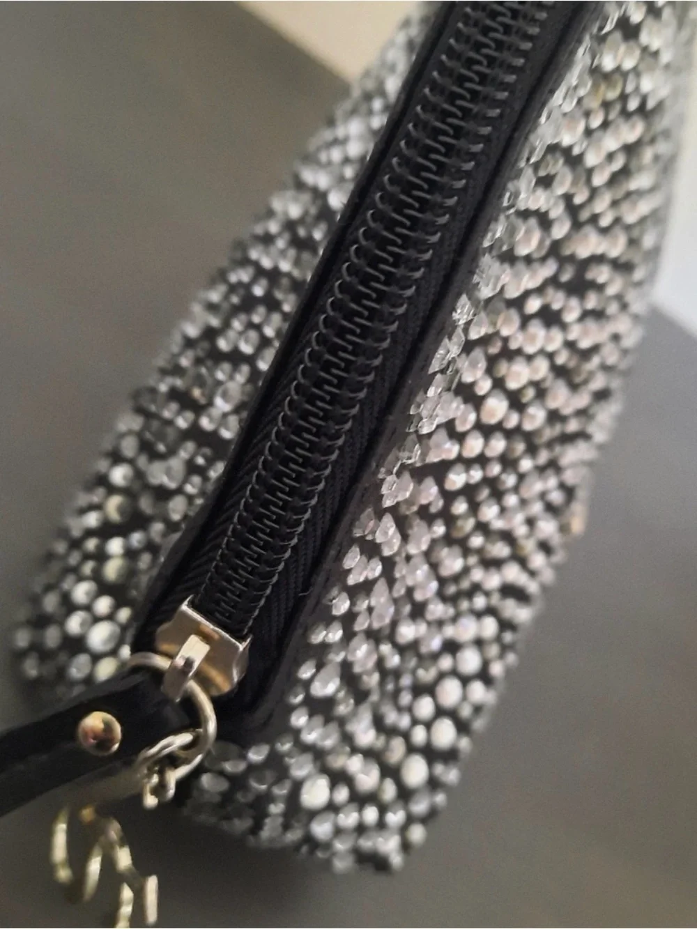 Victoria's Secret Black Crystal-Embellished Cosmetic Case
